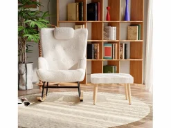 Mecedora Teddy, Chaise Longue con reposacabezas y reposapiés, 150 kg^ Hot