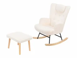 Mecedora Teddy, Chaise Longue con reposacabezas y reposapiés, 150 kg^ Hot