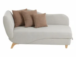 Vente-unique Meridiana derecha convertible en tejido PENELOPE Beige