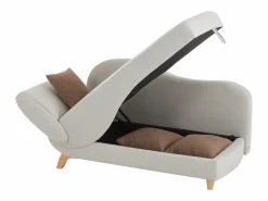 Vente-unique Meridiana derecha convertible en tejido PENELOPE Beige