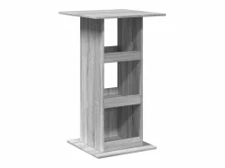Clicnbuy Mesa alta bar con almacenaje madera Sonoma 60x60x102 cm Gris Discount