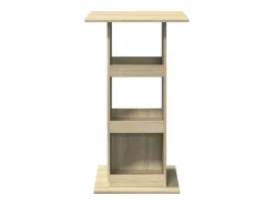 Mesa alta bar con almacenaje madera roble Sonoma 60x60x102 cm^Clicnbuy Online