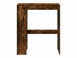 Mesa alta bar con estantes roble ahumado 90x40x103,5 cm^Clicnbuy Discount