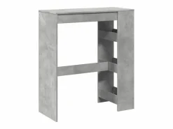 Clicnbuy Mesa alta bar con estantes madera hormigón 90x40x103,5 cm Gris Discount