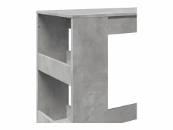 Clicnbuy Mesa alta bar con estantes madera hormigón 90x40x103,5 cm Gris Discount