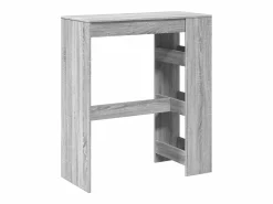 Clicnbuy Mueble Bar|Mesa alta bar con estantes madera Sonoma 90x47,5x103,5 cm