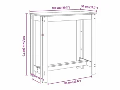 vidaxl Mesa Alta|Mesa alta bar madera ingeniería roble artisian 102x50x103,5 cm