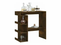 Mueble Bar|Mesa alta con estante roble ahumado 100x50x101,5 cm ES905761