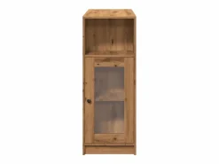 Clicnbuy Mesa alta con estantes madera roble artisian 101x40x103,5 cm Marru00f3n