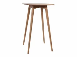 Miliboo Mesa alta cuadrada fresno natural BALTIK Beige Clearance