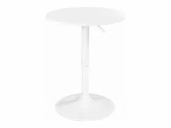 Kayelles Mesa Alta de Bar Ø60 cm – Altura Regulable y Giratoria – Diseño Moderno SETI (-i) Blanco Hot