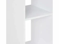 Clicnbuy Mesa alta de bar y gris hormigón 60x60x110 cm Blanco Hot