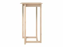 Clicnbuy Mesa alta de bar de madera maciza de pino 60x60x110 cm Marru00f3n New