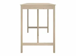 Clicnbuy Mesa alta de bar de madera maciza de pino 180x80x110 cm Marru00f3n Discount