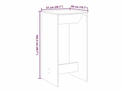 Clicnbuy Mesa Alta|Mesa alta de bar madera ingeniería roble Sonoma 51x50x103,5 cm