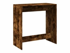 Clicnbuy Mesa Alta|Mesa alta de bar madera ingeniería roble ahumado 102x50x103,5cm
