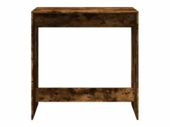 Clicnbuy Mesa Alta|Mesa alta de bar madera ingeniería roble ahumado 102x50x103,5cm
