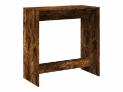 Clicnbuy Mesa Alta|Mesa alta de bar madera ingeniería roble ahumado 102x50x103,5cm