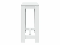 vidaxl Mesa alta de bar madera ingeniería blanca 102x50x103,5 cm Blanco Outlet