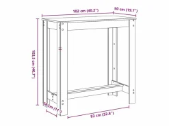 vidaxl Mesa alta de bar madera ingeniería blanca 102x50x103,5 cm Blanco Outlet