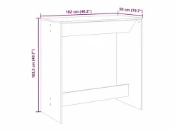 Clicnbuy Mesa Alta|Mesa alta de bar madera ingeniería Sonoma 102x50x103,5 cm