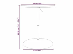 Mesa alta de bar madera ingeniería y acero negra 60x60x90 cm^Clicnbuy Best