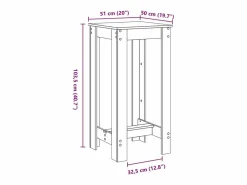 Clicnbuy Mesa Alta|Mesa alta de bar madera ingeniería marrón roble 51x50x103,5 cm