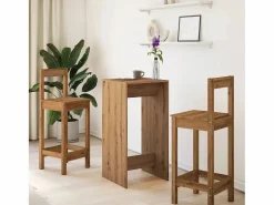 Mesa alta de bar madera ingeniería roble artisian 51x50x103,5cm^Clicnbuy New