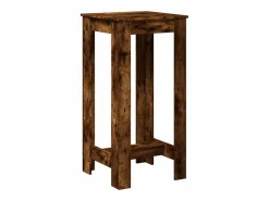 Clicnbuy Mesa alta de bar madera ingeniería roble ahumado 51x50x103,5 cm Marru00f3n