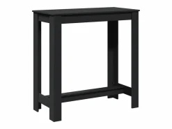 Clicnbuy Mesa alta de bar madera ingeniería negra 102x50x103,5 cm Negro