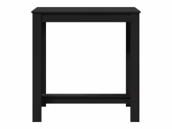 Clicnbuy Mesa alta de bar madera ingeniería negra 102x50x103,5 cm Negro