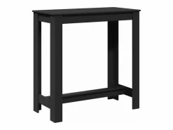 Clicnbuy Mesa alta de bar madera ingeniería negra 102x50x103,5 cm Negro