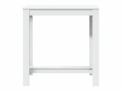 Clicnbuy Mesa alta de bar madera ingeniería blanca 102x50x103,5 cm Blanco Clearance