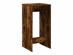 Clicnbuy Mesa alta de bar madera ingeniería roble ahumado 51x50x103,5 cm Marru00f3n