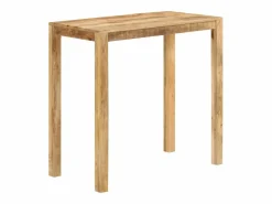 Mesa alta de bar madera maciza de mango 112x55x108 cm^Clicnbuy New