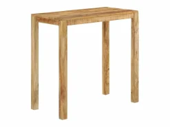 Mesa alta de bar madera maciza de mango 112x55x108 cm^Clicnbuy New