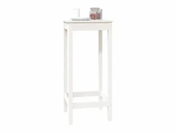 Mesa alta de bar madera maciza de pino 50x50x110 cm ES334718 Blanco Best