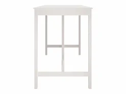 Clicnbuy Mesa alta de bar madera maciza de pino 180x80x110 cm Blanco Discount