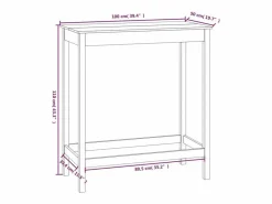 Clicnbuy Mesa Alta|Mesa alta de bar madera maciza de pino 100x50x110 cm