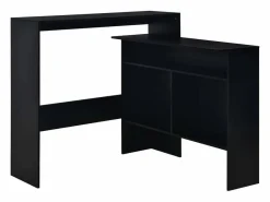 Mesa alta de cocina con 2 encimeras negra 130x40x120 cm^Clicnbuy Hot