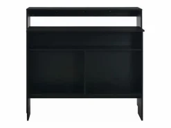 Mesa alta de cocina con 2 encimeras negra 130x40x120 cm^Clicnbuy Hot