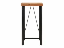vidaxl Mesa Alta|Mesa alta de hierro y madera maciza de acacia 55x55x107 cm