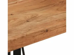 vidaxl Mesa Alta|Mesa alta de hierro y madera maciza de acacia 55x55x107 cm