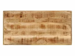 Mesa alta de hierro y madera maciza de mango 110x55x107 cm^vidaxl New