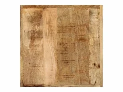 vidaxl Mesa alta de hierro y madera maciza de mango 55x55x107 cm Color natural claro