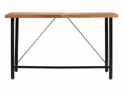 vidaxl Mesa Alta|Mesa alta de hierro y madera maciza de acacia 180x70x107 cm