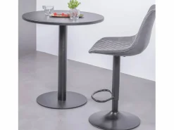 Nest Dream Mesa Alta|Mesa alta industrial de acero de 76cm de altura - Brandon -