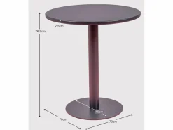 Nest Dream Mesa Alta|Mesa alta industrial de acero de 76cm de altura - Brandon -