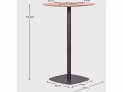 Mesa alta para bar de estilo industrial, 106cm de altura y 60x60cm - Pub - Roble^Nest Dream Clearance