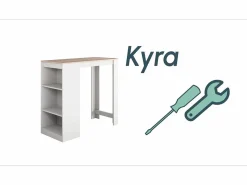 Mesa alta para Cocina Comedor en 110x50x103cm Kyra^MB Muebles Bonitos Best